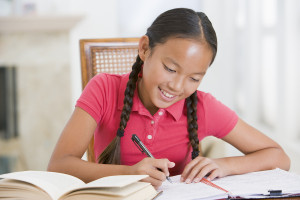 Girl Doing Her Homework